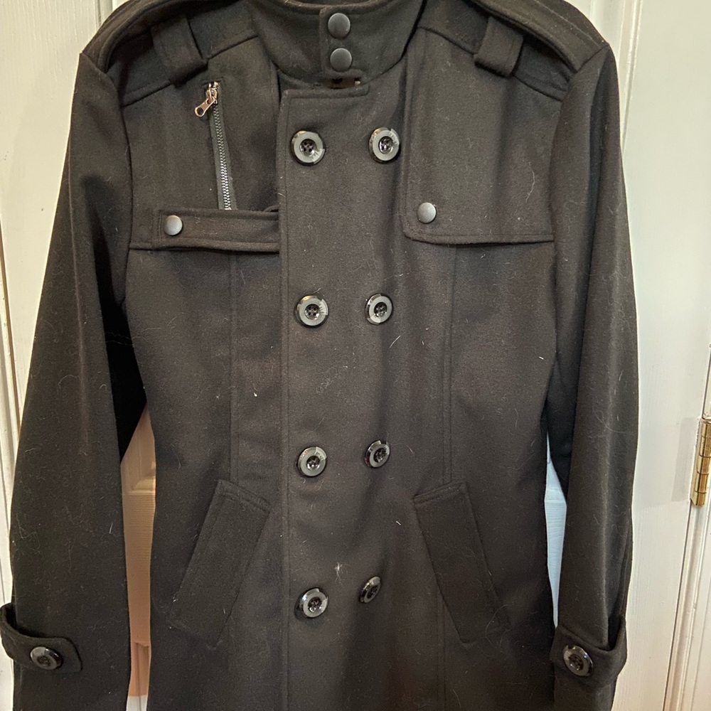 Aowofs Mens Military Style Pea Coat